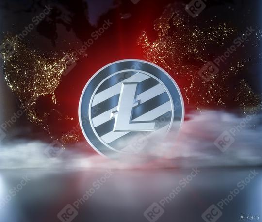 litecoin with worldmap  : Stock Photo or Stock Video Download rcfotostock photos, images and assets rcfotostock | RC Photo Stock.: