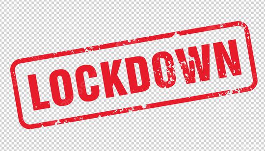 LOCKDOWN red Rubber Stamp for Coronovirus pandemic on checked tr  : Stock Photo or Stock Video Download rcfotostock photos, images and assets rcfotostock | RC Photo Stock.: