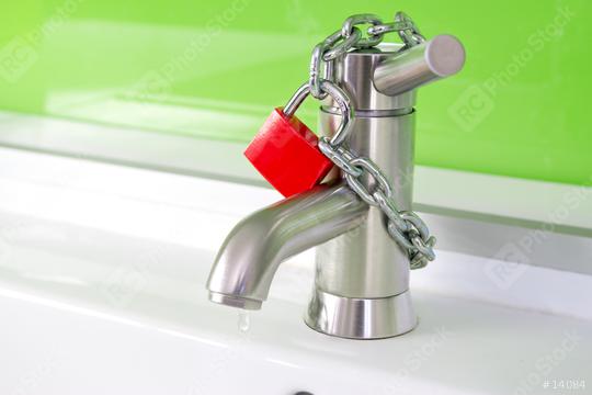 Locked Water Faucet  : Stock Photo or Stock Video Download rcfotostock photos, images and assets rcfotostock | RC Photo Stock.: