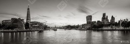 London Cityscape panorama at dusk in monochrome colors  : Stock Photo or Stock Video Download rcfotostock photos, images and assets rcfotostock | RC Photo Stock.: