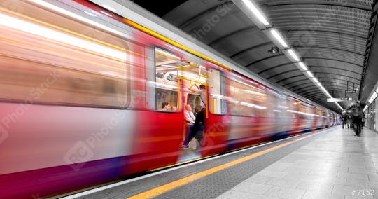 London Underground, Tube Station, train closed the door motion blur  : Stock Photo or Stock Video Download rcfotostock photos, images and assets rcfotostock | RC Photo Stock.: