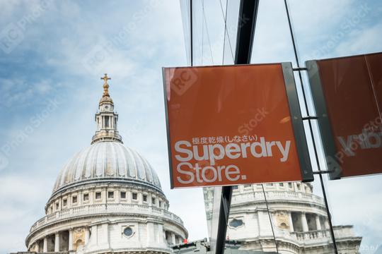 LONDON, UNITED KINGDOM MAY, 2017: Logo of a Superdry Store. Superdry clothing design and manufacturing company, founded in London.  : Stock Photo or Stock Video Download rcfotostock photos, images and assets rcfotostock | RC Photo Stock.: