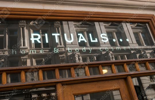 LONDON, UNITED KINGDOM MAY, 2017: Store logo of the brand "Rituals". Rituals is a company for Cosmetics.  : Stock Photo or Stock Video Download rcfotostock photos, images and assets rcfotostock | RC Photo Stock.: