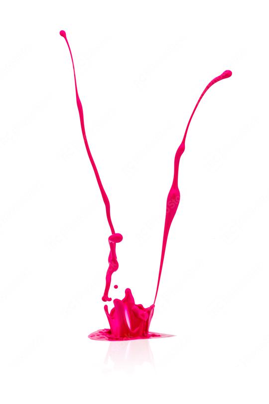 magenta paint splashing isolated on white  : Stock Photo or Stock Video Download rcfotostock photos, images and assets rcfotostock | RC Photo Stock.: