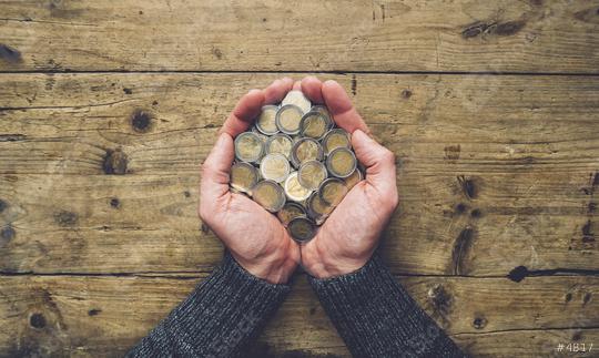 man hands holding a heap of euro coins banner background, top view, with copy space  : Stock Photo or Stock Video Download rcfotostock photos, images and assets rcfotostock | RC Photo Stock.: