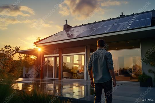 Man looking at a house with solar panels at dusk
  : Stock Photo or Stock Video Download rcfotostock photos, images and assets rcfotostock | RC Photo Stock.: