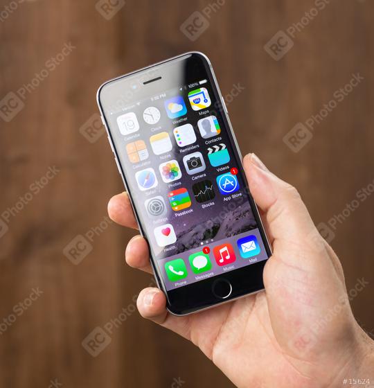 man shows iphone 6  : Stock Photo or Stock Video Download rcfotostock photos, images and assets rcfotostock | RC Photo Stock.: