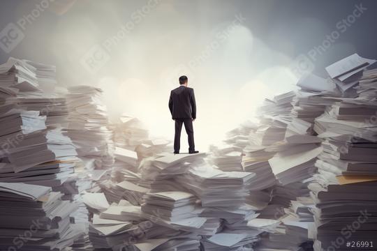 Man surrounded by towering stacks of paperwork
  : Stock Photo or Stock Video Download rcfotostock photos, images and assets rcfotostock | RC Photo Stock.: