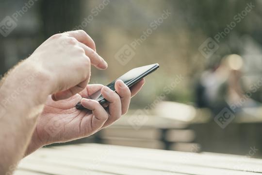 man using aggressive mobile smart phone   : Stock Photo or Stock Video Download rcfotostock photos, images and assets rcfotostock | RC Photo Stock.: