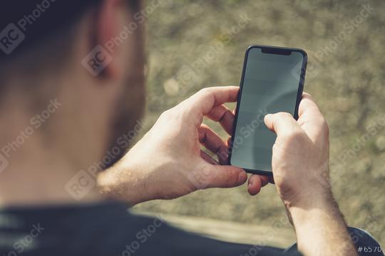 man using mobile smart phone  : Stock Photo or Stock Video Download rcfotostock photos, images and assets rcfotostock | RC Photo Stock.: