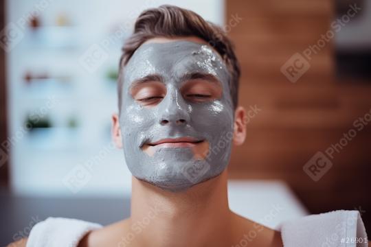 Man with a facial clay mask relaxing
  : Stock Photo or Stock Video Download rcfotostock photos, images and assets rcfotostock | RC Photo Stock.: