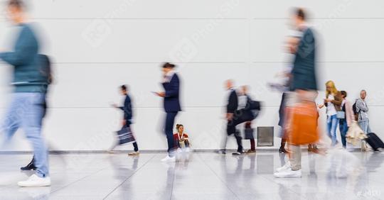 Many anonymous people on the way to a trade fair  : Stock Photo or Stock Video Download rcfotostock photos, images and assets rcfotostock | RC Photo Stock.: