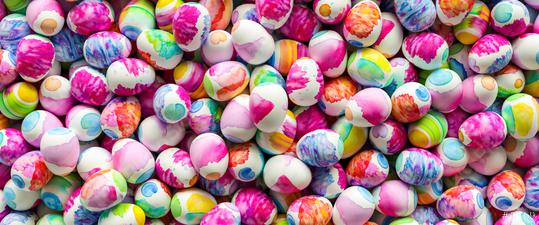 many colorful watercolor easter eggs, Panorama banner size  : Stock Photo or Stock Video Download rcfotostock photos, images and assets rcfotostock | RC Photo Stock.:
