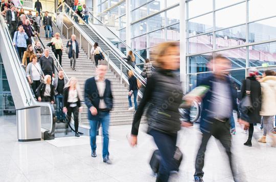 Many people as a crowd in the mall or at a trade fair use escalators  : Stock Photo or Stock Video Download rcfotostock photos, images and assets rcfotostock | RC Photo Stock.: