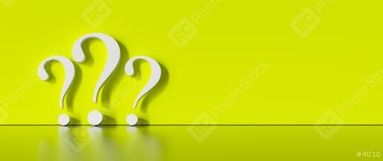 many White question marks on a green background with empty copy space on left side. 3D Rendering  : Stock Photo or Stock Video Download rcfotostock photos, images and assets rcfotostock | RC Photo Stock.: