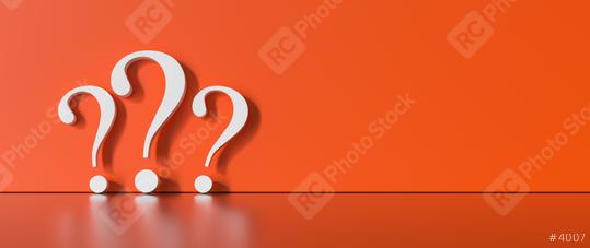 many White question marks on a red background with empty copy space on left side. 3D Rendering  : Stock Photo or Stock Video Download rcfotostock photos, images and assets rcfotostock | RC Photo Stock.: