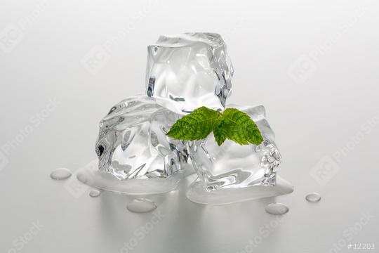 melting ice chunks with mint  : Stock Photo or Stock Video Download rcfotostock photos, images and assets rcfotostock | RC Photo Stock.: