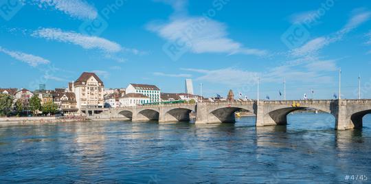 Middle bridge over Rhine river, Basel, Switzerland.  : Stock Photo or Stock Video Download rcfotostock photos, images and assets rcfotostock | RC Photo Stock.: