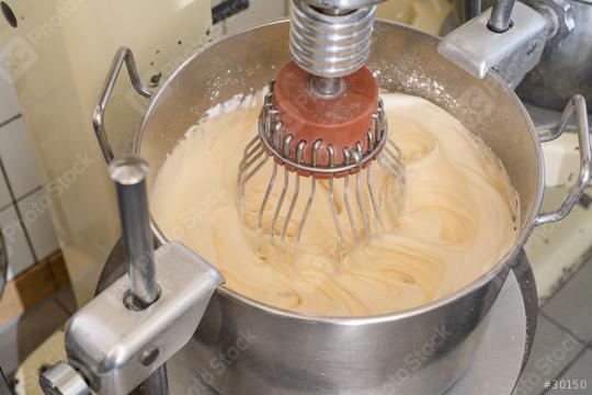 Mixing egg cream in mixing machine. Bakery shop concept image  : Stock Photo or Stock Video Download rcfotostock photos, images and assets rcfotostock | RC Photo Stock.: