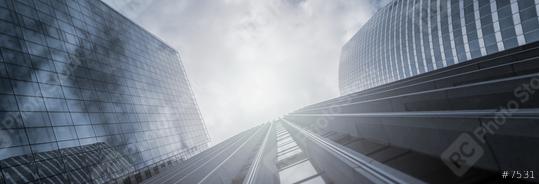 Modern office buildings skyscrapers in a business district, including copy space, banner size  : Stock Photo or Stock Video Download rcfotostock photos, images and assets rcfotostock | RC Photo Stock.: