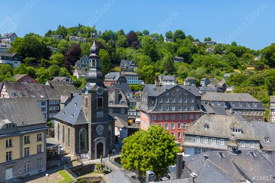 Monschau town center with half-timbered houses  : Stock Photo or Stock Video Download rcfotostock photos, images and assets rcfotostock | RC Photo Stock.:
