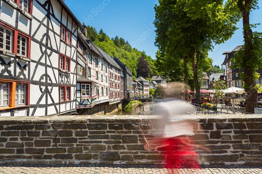 Monschau with half-timbered houses at summer  : Stock Photo or Stock Video Download rcfotostock photos, images and assets rcfotostock | RC Photo Stock.:
