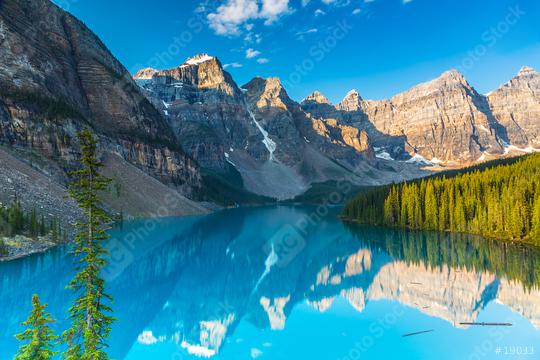 Moraine Lake at Sunrise in summer at the banff national park canada  : Stock Photo or Stock Video Download rcfotostock photos, images and assets rcfotostock | RC Photo Stock.:
