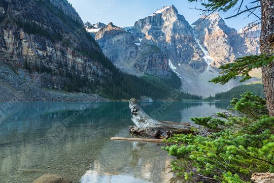 Moraine Lake in the morning at Sunrise in banff canada  : Stock Photo or Stock Video Download rcfotostock photos, images and assets rcfotostock | RC Photo Stock.:
