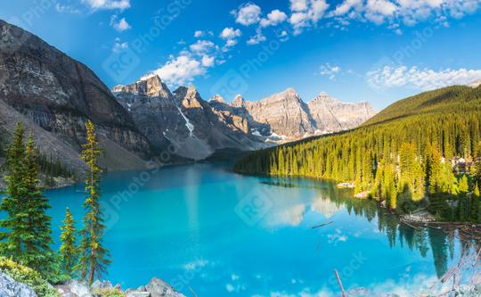 Moraine Lake panorama at the morning in the banff national park canada   : Stock Photo or Stock Video Download rcfotostock photos, images and assets rcfotostock | RC Photo Stock.: