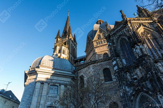 Morning light on the cathedral in Aachen  : Stock Photo or Stock Video Download rcfotostock photos, images and assets rcfotostock | RC Photo Stock.: