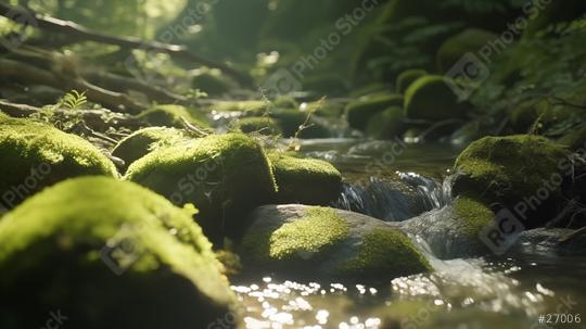 Mossy rocks in a forest stream with sunlight filtering through
  : Stock Photo or Stock Video Download rcfotostock photos, images and assets rcfotostock | RC Photo Stock.: