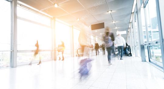 motion blurred commuters in a airport corridor  : Stock Photo or Stock Video Download rcfotostock photos, images and assets rcfotostock | RC Photo Stock.: