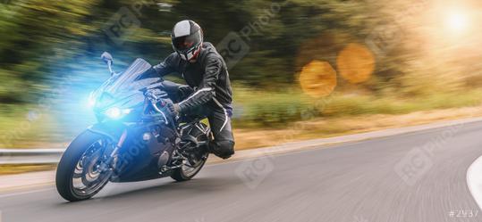motorbike on the autumn road riding. having fun driving the empty highway on a motorcycle tour journey. copyspace for your individual text.  : Stock Photo or Stock Video Download rcfotostock photos, images and assets rcfotostock | RC Photo Stock.: