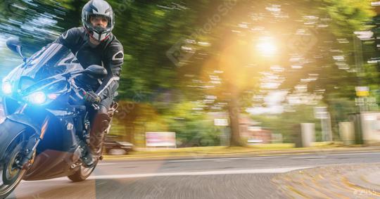 motorbike on the city road riding. having fun driving the empty road on a motorcycle tour journey. copyspace for your individual text.  : Stock Photo or Stock Video Download rcfotostock photos, images and assets rcfotostock | RC Photo Stock.: