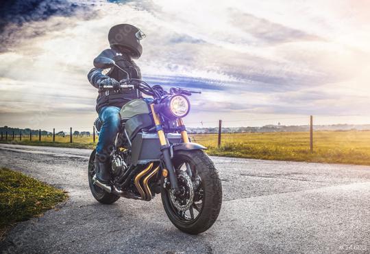 motorbike on the road riding. having fun riding the empty road on a motorcycle tour / journey  : Stock Photo or Stock Video Download rcfotostock photos, images and assets rcfotostock | RC Photo Stock.: