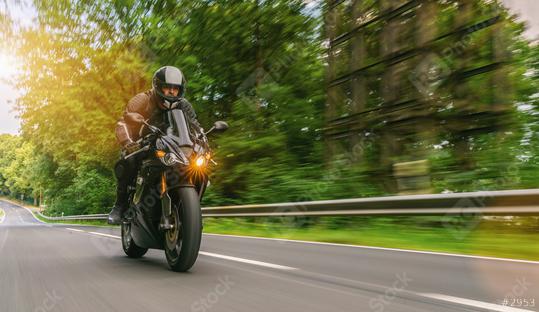 motorbike riding on the country road. driving on the empty road on a motorcycle trip. copyspace for your individual text.  : Stock Photo or Stock Video Download rcfotostock photos, images and assets rcfotostock | RC Photo Stock.:
