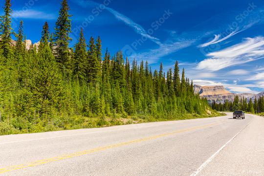 Mountain road in summer at the banff national park Canada  : Stock Photo or Stock Video Download rcfotostock photos, images and assets rcfotostock | RC Photo Stock.: