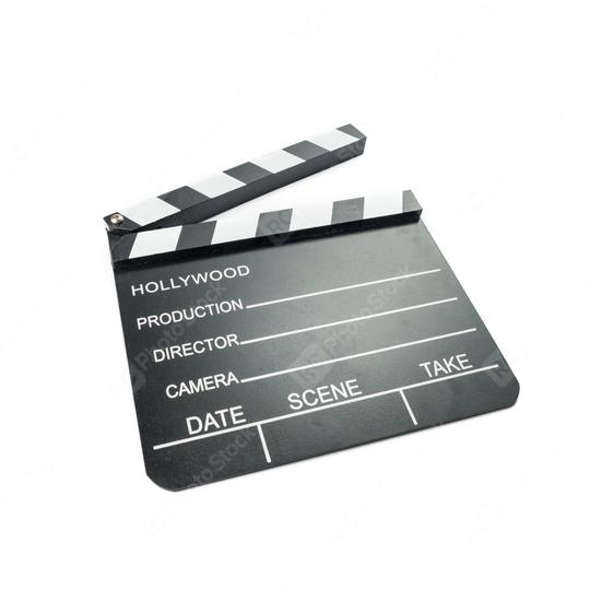 Movie clapperboard isolated on white background. Video icon. Film making industry concept   : Stock Photo or Stock Video Download rcfotostock photos, images and assets rcfotostock | RC Photo Stock.: