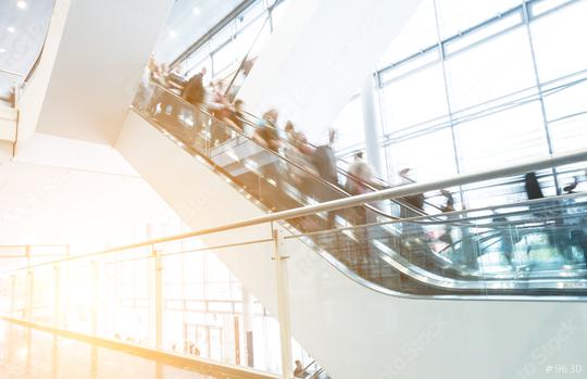 moving escalator crowd at a trade fair  : Stock Photo or Stock Video Download rcfotostock photos, images and assets rcfotostock | RC Photo Stock.: