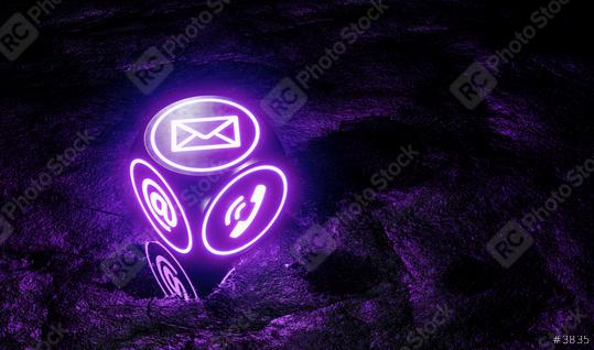 Neon Hotline support contact signs on cube on the street with water puddles  : Stock Photo or Stock Video Download rcfotostock photos, images and assets rcfotostock | RC Photo Stock.: