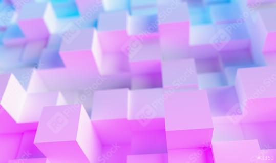 neon uv blue and purple futuristic cubes surface  : Stock Photo or Stock Video Download rcfotostock photos, images and assets rcfotostock | RC Photo Stock.:
