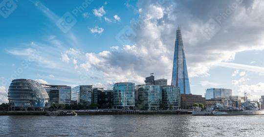 New London city hall with cloudy sky, panoramic view from river  : Stock Photo or Stock Video Download rcfotostock photos, images and assets rcfotostock | RC Photo Stock.:
