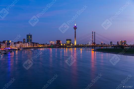Night view of Dusseldorf  : Stock Photo or Stock Video Download rcfotostock photos, images and assets rcfotostock | RC Photo Stock.: