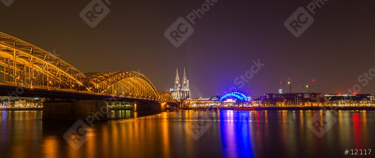 night view panorama of the Cologne   : Stock Photo or Stock Video Download rcfotostock photos, images and assets rcfotostock | RC Photo Stock.: