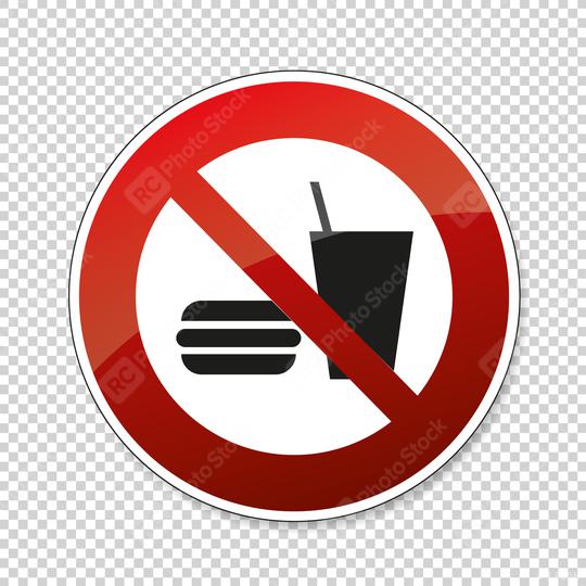 No food allowed. No eating and drinking in this area, prohibition sign, on checked transparent background. Vector illustration. Eps 10 vector file.  : Stock Photo or Stock Video Download rcfotostock photos, images and assets rcfotostock | RC Photo Stock.: