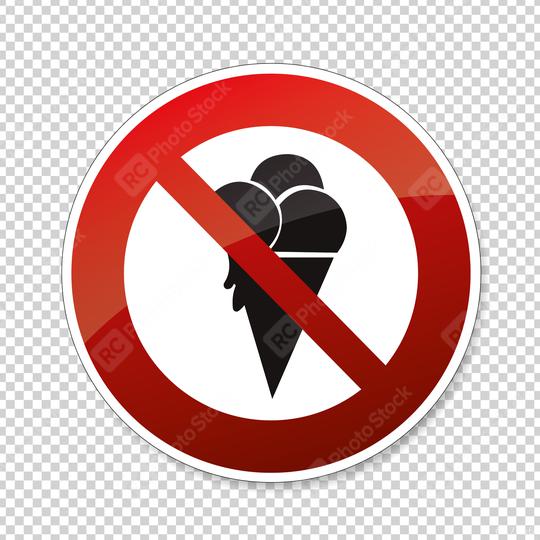 No ice cream sign. No ice allowed in this area, Forbid ice waffle creamy Halt allowed, prohibition sign on checked transparent background. Vector illustration. Eps 10 vector file.  : Stock Photo or Stock Video Download rcfotostock photos, images and assets rcfotostock | RC Photo Stock.: