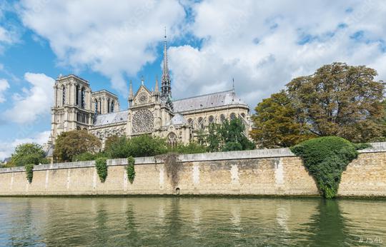 Notre Dame de Paris Cathedral, most beautiful Cathedral in Paris, view from the River Seine, France.  : Stock Photo or Stock Video Download rcfotostock photos, images and assets rcfotostock | RC Photo Stock.: