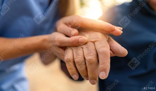 Nurse holding hand of senior man in wheel chair  : Stock Photo or Stock Video Download rcfotostock photos, images and assets rcfotostock | RC Photo Stock.: