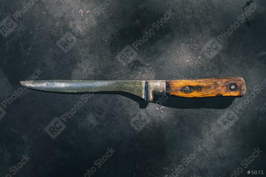 Old Butcher Knife on Rusty Metal Sheet  : Stock Photo or Stock Video Download rcfotostock photos, images and assets rcfotostock | RC Photo Stock.: