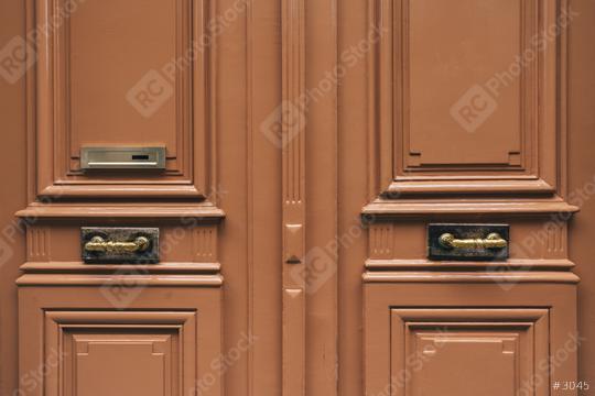 old door with letter box in paris  : Stock Photo or Stock Video Download rcfotostock photos, images and assets rcfotostock | RC Photo Stock.: